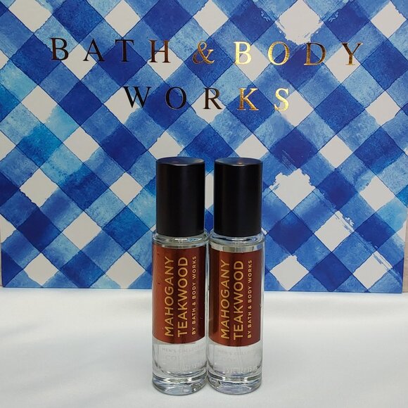 Bath & Body Works 'MAHOGANY TEAKWOOD' Signature COLOGNE 2-Piece Gift Set - Picture 1 of 10